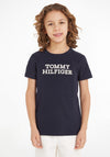 Tommy Hilfiger Boys Logo Short Sleeve T-Shirt, Desert Sky