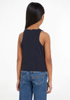 Tommy Hilfiger Girls Essentials Rib Tank Top, Desert Sky