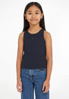 Tommy Hilfiger Girls Essentials Rib Tank Top, Desert Sky