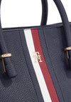 Tommy Hilfiger Emblem Signature Monogram Satchel Bag, Navy