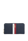 Tommy Hilfiger Emblem Signature Large Zip Around Wallet, Navy