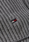 Tommy Hilfiger Essentials Flag Rib Knit Scarf, Grey