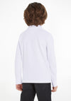 Tommy Hilfiger Boys Essentials Long Sleeve Polo, White