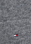 Tommy Hilfiger Essential Flag Fuzzy Beanie, Grey