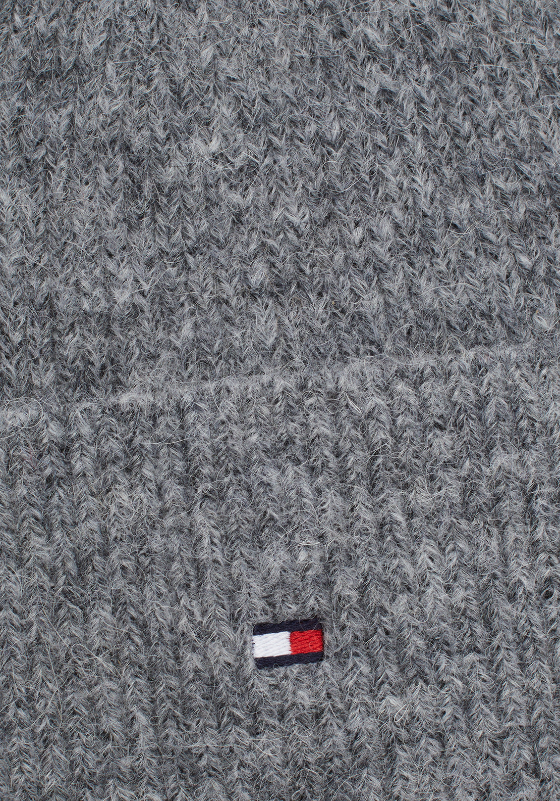 Tommy Hilfiger Essential Flag Fuzzy Beanie, Grey