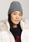 Tommy Hilfiger Essential Flag Fuzzy Beanie, Grey