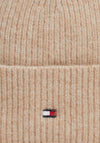 Tommy Hilfiger Essential Flag Fuzzy Beanie, Beige