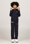 Tommy Hilfiger Boys Logo Long Sleeve Hoodie, Desert Sky