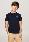 Tommy Hilfiger Boys Logo Short Sleeve Tee, Desert Sky