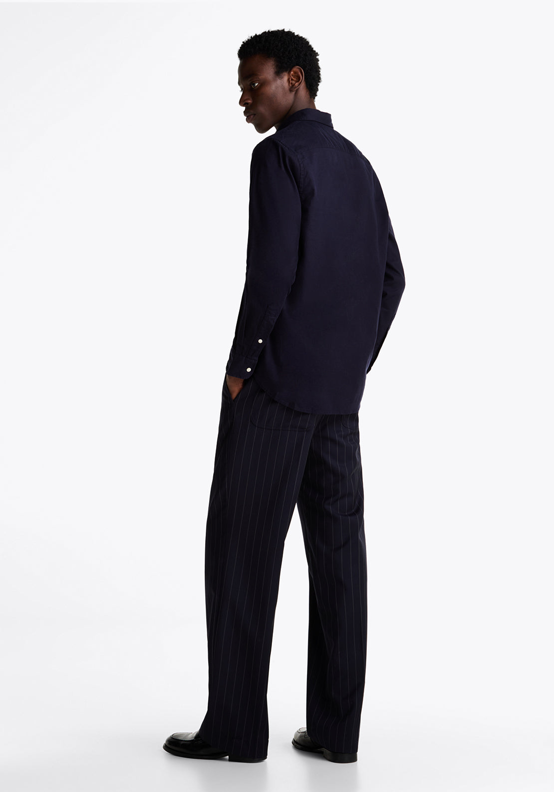 Tommy Hilfiger Flex Flag Embroidery Logo Shirt, Navy