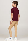 Tommy Hilfiger Boy Monotype Short Sleeve Polo, Deep Rouge