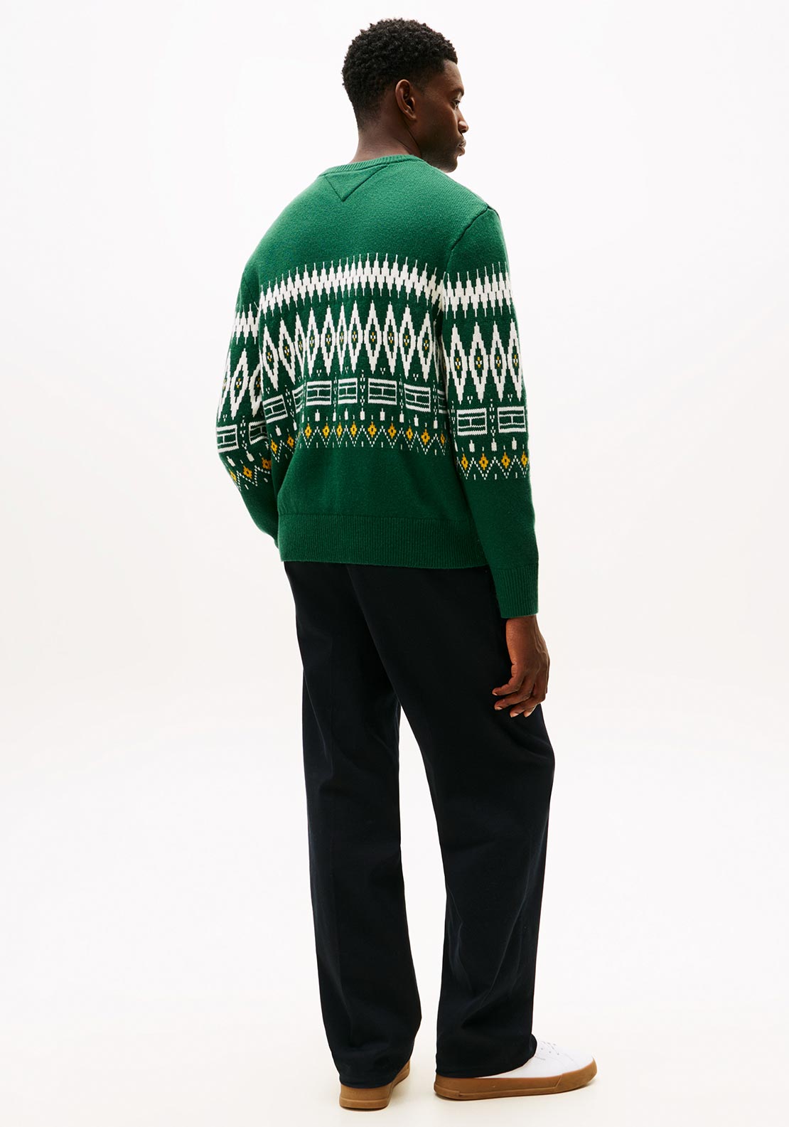 Tommy Hilfiger Fairisle Lambswool Blend Jumper, Ornamental Green