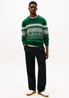 Tommy Hilfiger Fairisle Lambswool Blend Jumper, Ornamental Green