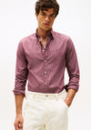 Tommy Hilfiger Flex Stripe Poplin Shirt, Wine