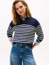 Tommy Hilfiger Button Up Sweatshirt, Navy
