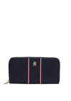 Tommy Hilfiger Large Icon Nylon Stripe Wallet, Navy