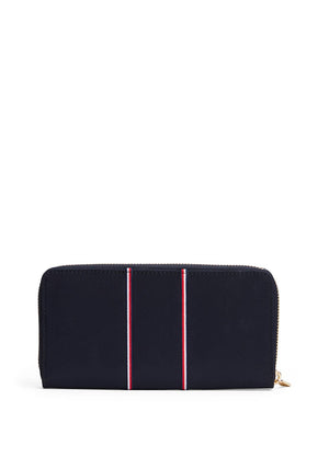 Tommy Hilfiger Large Icon Nylon Stripe Wallet, Navy