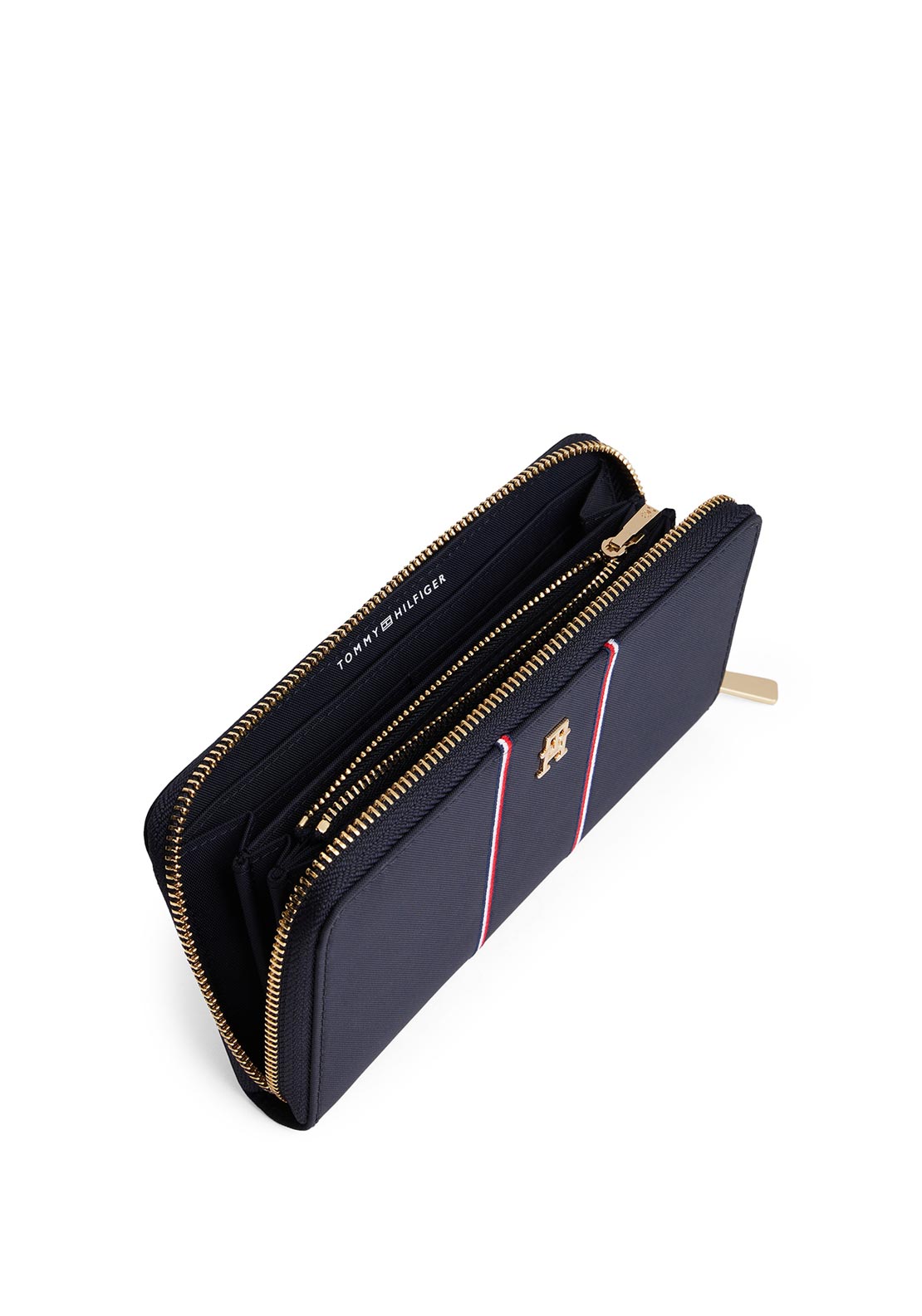 Tommy Hilfiger Large Icon Nylon Stripe Wallet, Navy