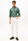 Tommy Hilfiger Flex Micro Print Poplin Shirt, Dark Green