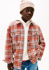 Tommy Hilfiger Older Boy Check Overshirt, Orange