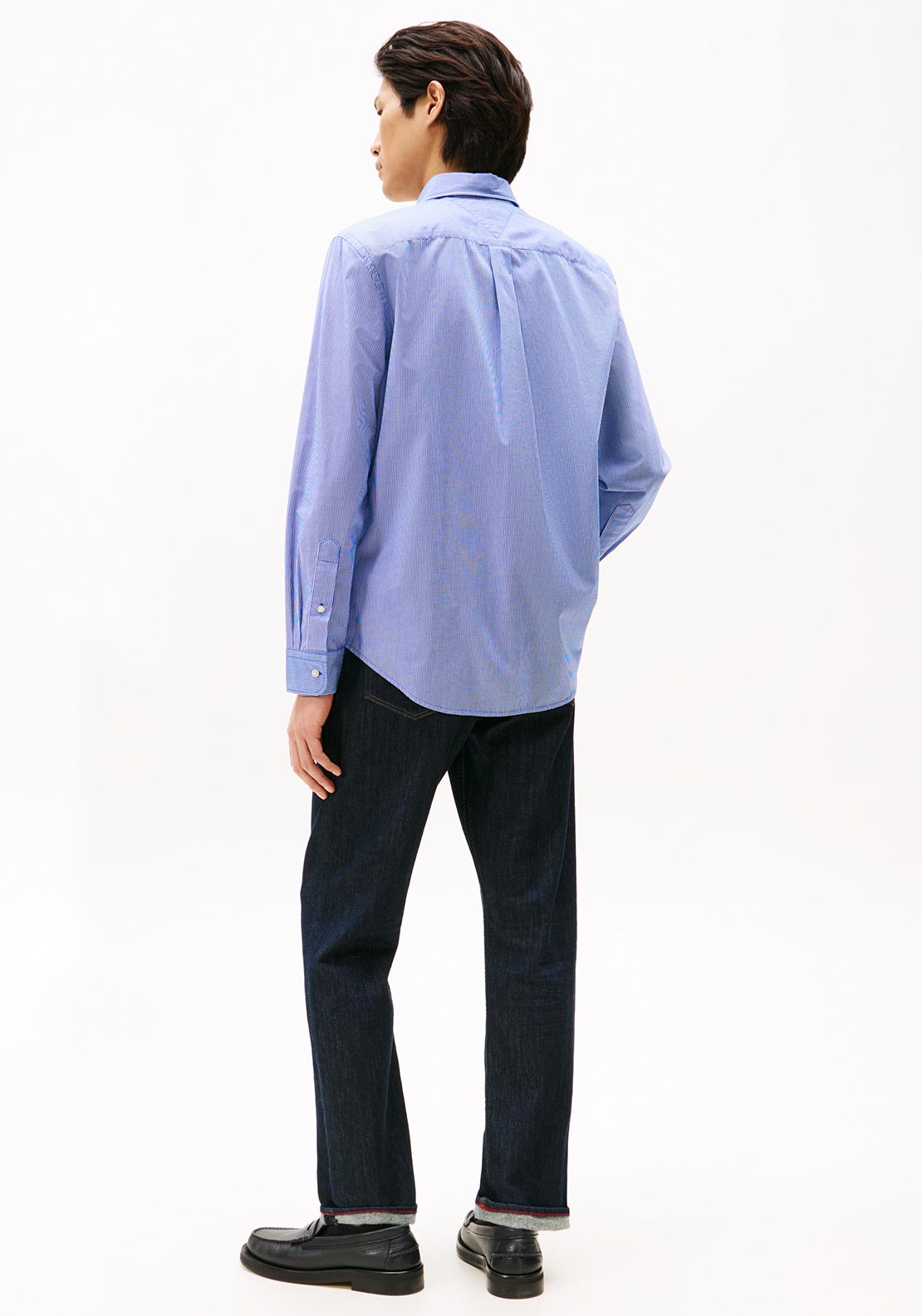 Tommy Hilfiger Flex Micro Gingham Shirt, Wedge Blue