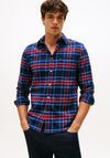 Tommy Hilfiger Hero Tartan Flannel Shirt, Preppy Navy & Red