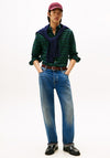 Tommy Hilfiger Blackwatch Plaid Shirt, Preppy Navy & Green