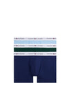 Tommy Hilfiger 3 Pack Essential Logo Waistband Trunks, Blue Multi