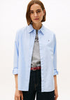 Tommy Hilfiger Womens Relaxed Fit Oxford Shirt, Blue