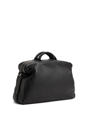 Tommy Hilfiger Men’s Premium Leather Duffle Bag, Black