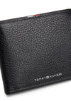 Tommy Hilfiger Corporate Leather Flap Bifold Wallet, Black