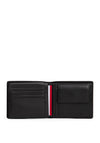 Tommy Hilfiger Corporate Leather Flap Bifold Wallet, Black