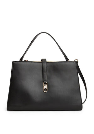Tommy Hilfiger TH Monogram Crossbody Satchel, Black