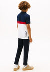 Tommy Hilfiger Boy Colour Block Short Sleeve Polo, Navy