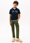 Tommy Hilfiger Boy Graphic Short Sleeve Polo, Navy