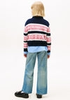 Tommy Hilfiger Girl Heart Relaxed Knit Jumper, Navy