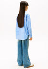 Tommy Hilfiger Girls Long Sleeve Stripe Shirt, Blue