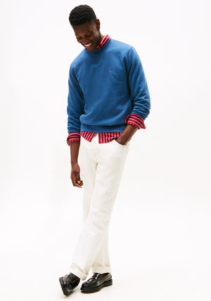 Tommy Hilfiger Essential Logo Pullover Sweatshirt, Petrol Blue