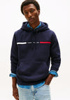 Tommy Hilfiger Logo Panel Hoodie, Navy