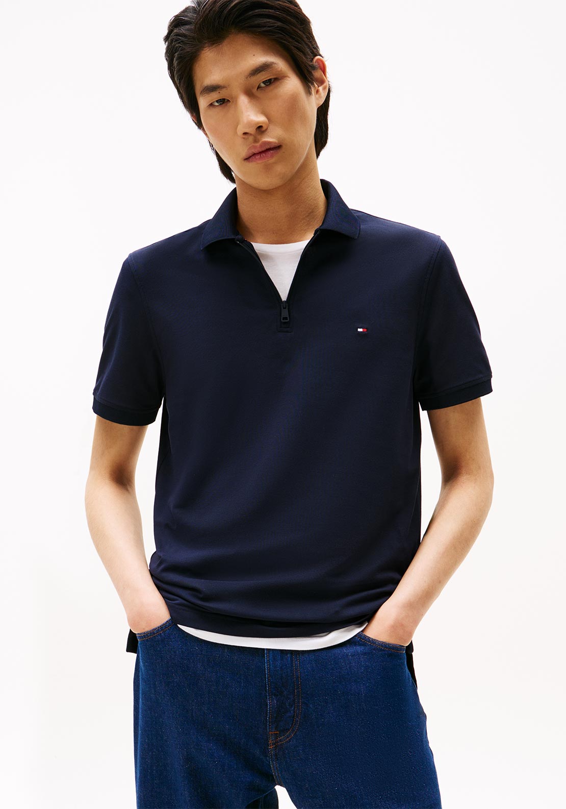 Tommy Hilfiger Performance Pique Polo Shirt, Navy