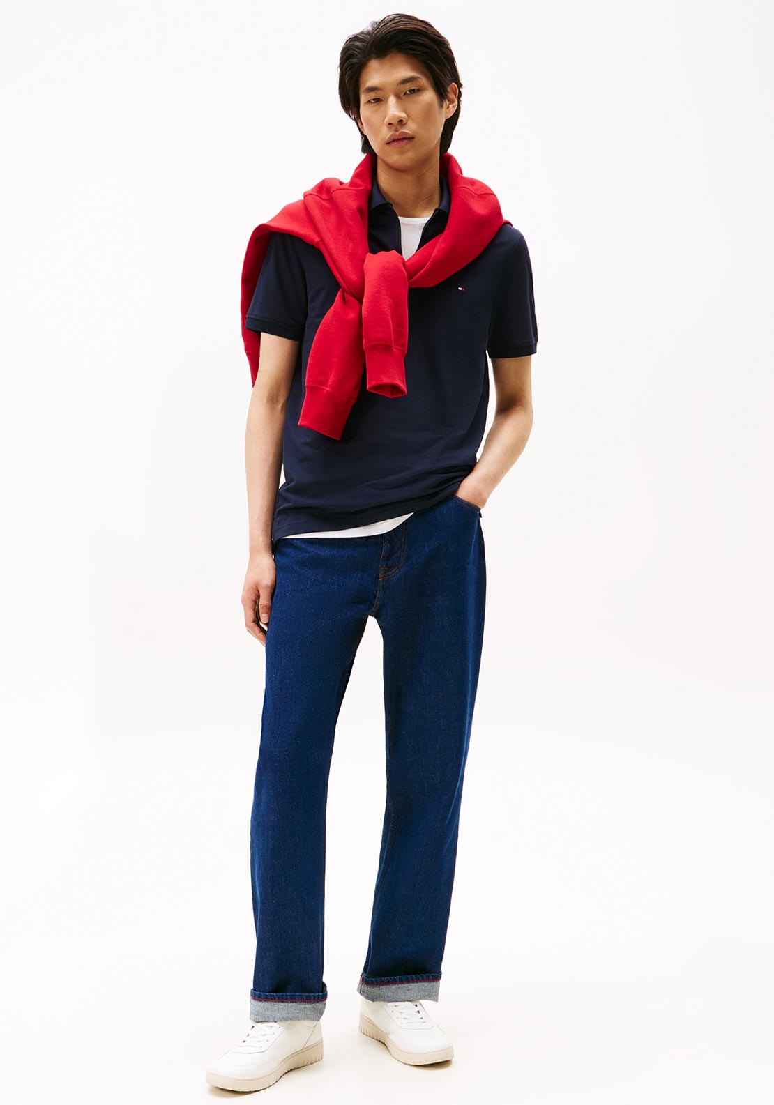 Tommy Hilfiger Performance Pique Polo Shirt, Navy