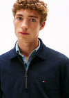 Tommy Hilfiger Essential Half Zip Terry Collar Sweatshirt, Navy