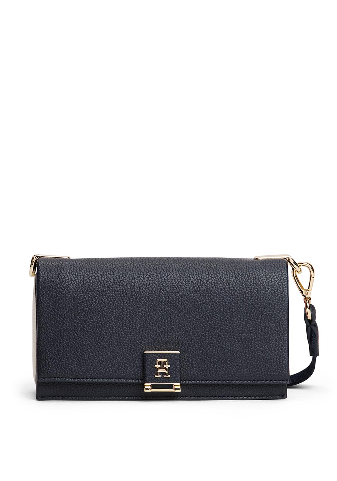 Tommy Hilfiger TH Monogram Pebble Grain Crossbody Bag, Navy