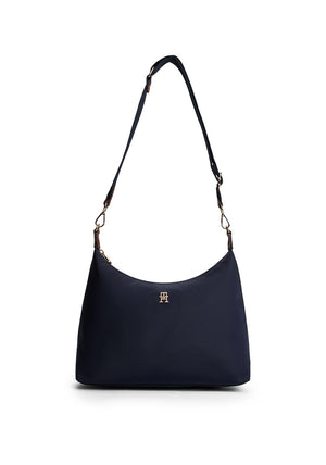 Tommy Hilfiger TH Mongram Plaque Shoulder Bag, Navy