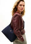 Tommy Hilfiger TH Mongram Plaque Shoulder Bag, Navy