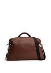 Tommy Hilfiger Men’s Premium Leather Duffle Bag, Brown