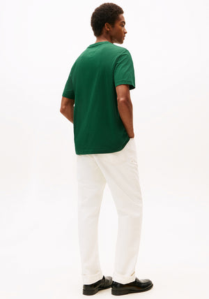 Tommy Hilfiger Logo Panel T-Shirt, Dark Green