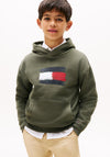 Tommy Hilfiger Boy Flag Long Sleeve Hoodie, Green