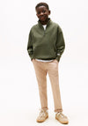 Tommy Hilfiger Boys Texture Half Zip Sweater, Green