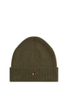 Tommy Hilfiger Flag Embroidery Cashmere Blend Beanie, Green